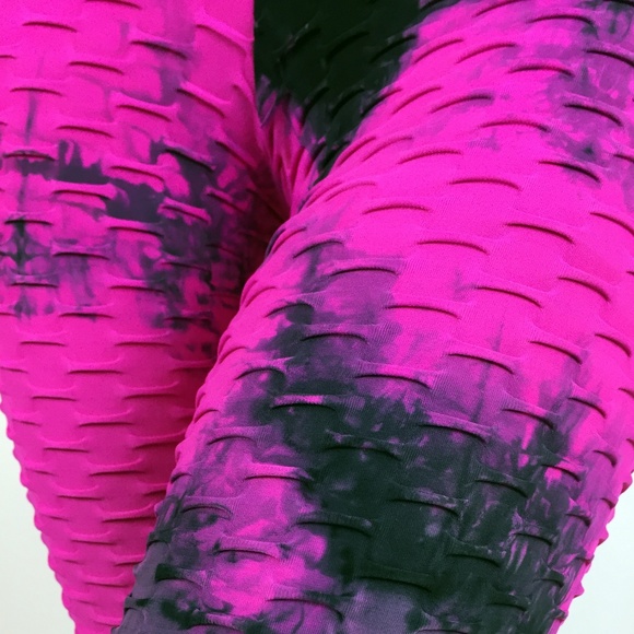 NEW Brazilian Tie Dye 3D Legging Honeycomb Bubble - Picture 3 of 8